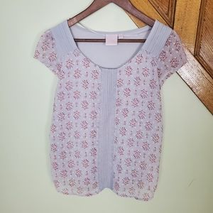 L. Conrad Lilac Top Womens Blouse